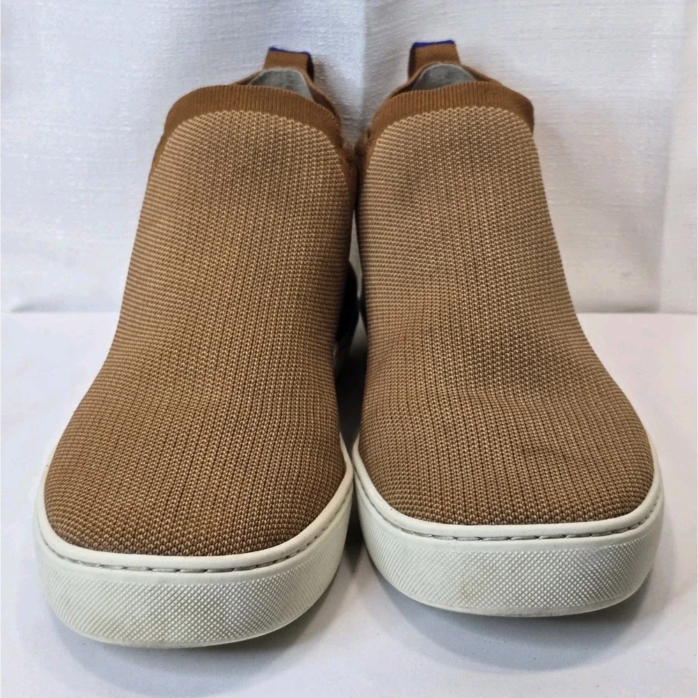 Rothys Chelsea Womens‎ Size 10.5 Boots Tan Shoes Knit Ankle Comfort Sneakers